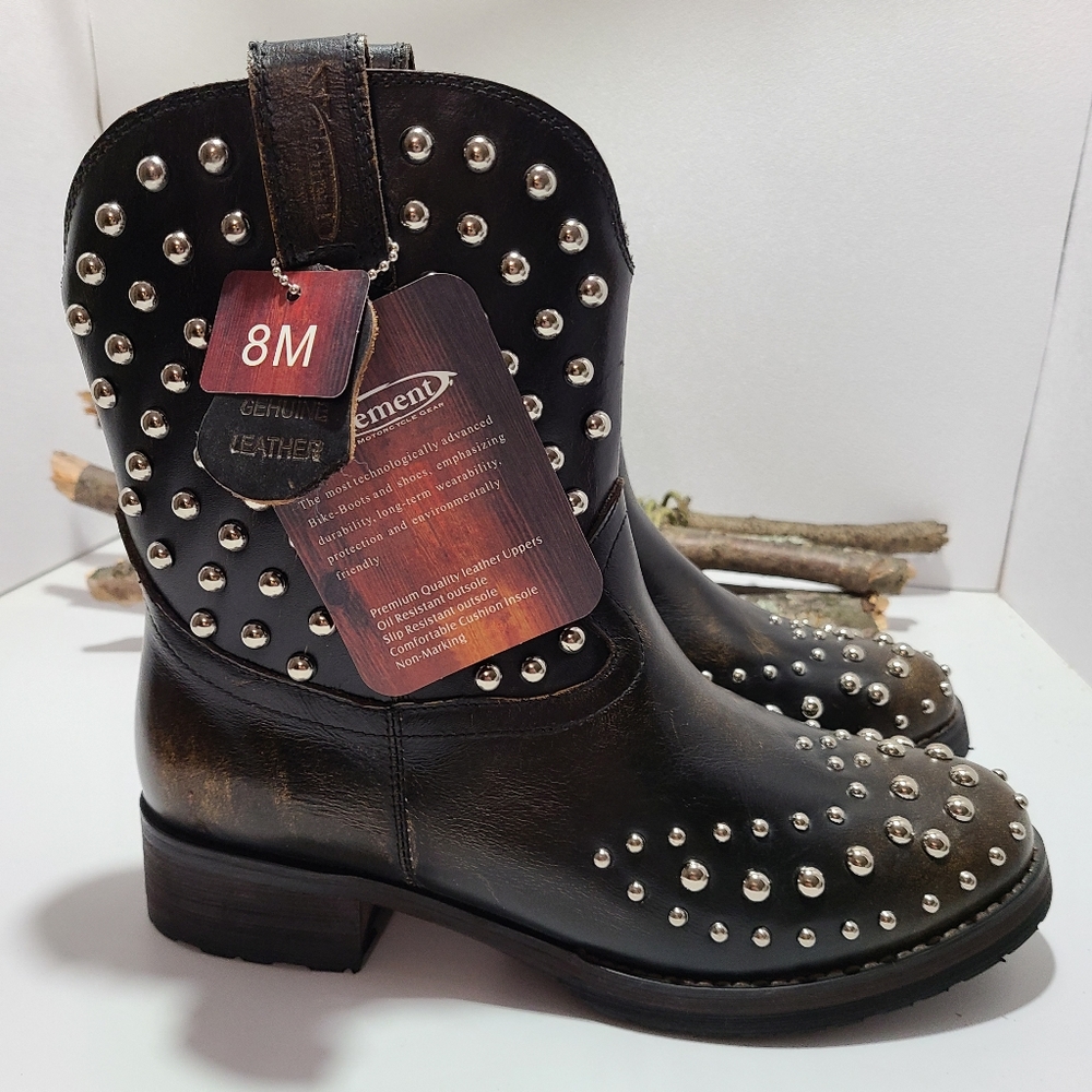 XElement riding boots with silver studs size 8
